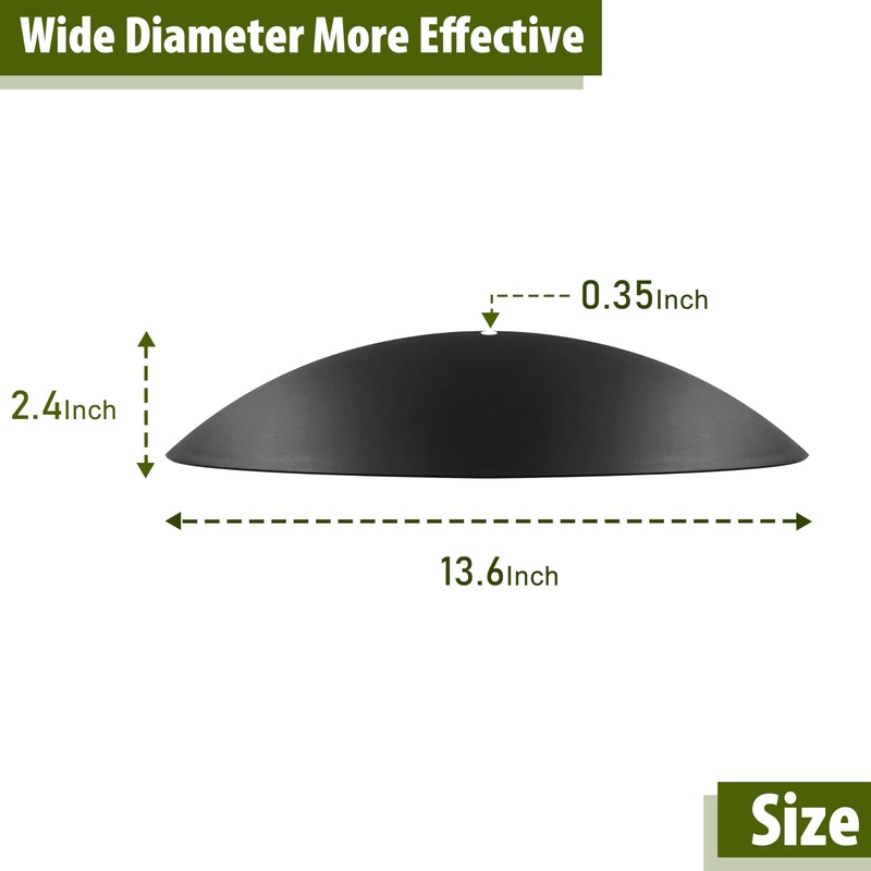 13" Bird Feeder Rain Guard, Hummingbird Feeder's Shade Dome Cover,
