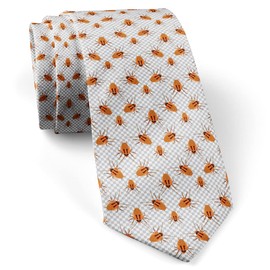 ( Cockroach On Checkered ) Fashion Novelty Necktie, Conversation Neckwear Ties Great for Party and Events