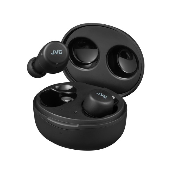 JVC HA-A5T-B Fully Wireless Earphones, Weight: 0.1 oz (3.9 g), Small, Lightweight Body, Up to 15 Hours Playback, Compatible with Bluetooth Ver. 5.1, Black