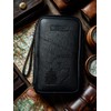 Premium Leather Travel Passport Wallet, Multi-Card Document Organizer with Canadian