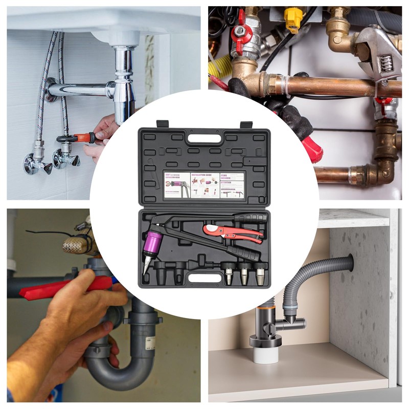 PEX-A Expander Tool Kit with Head, Tube Expander Kit, Expander
