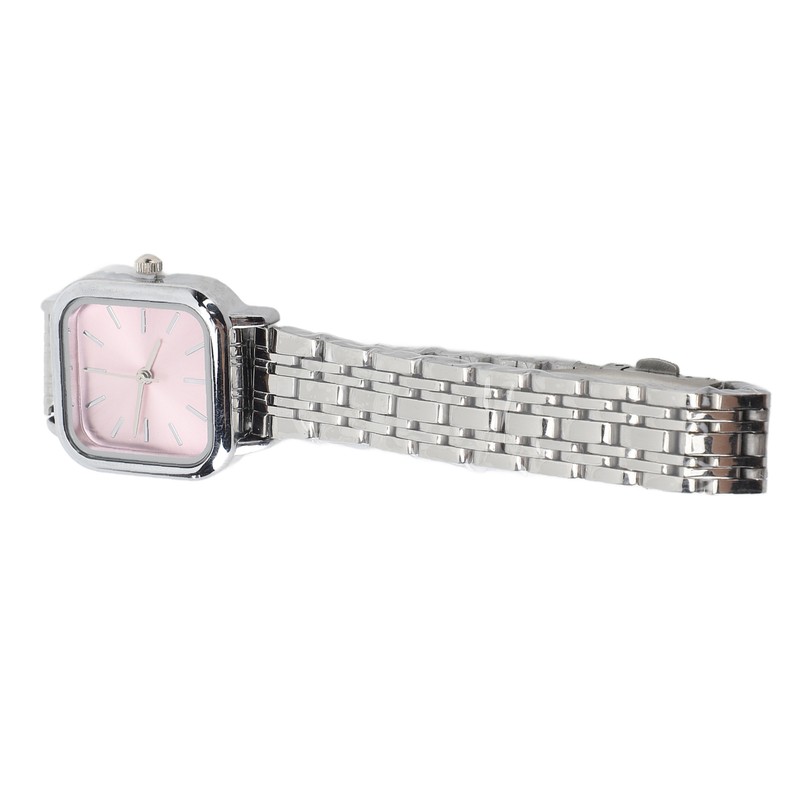 Women Quartz Watch Alloy Steel Strap Stylish Waterproof Ladies Square
