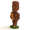Rotary Hero Moai Bubbling Moai and Puppy, Height 5.9 inches
