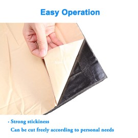 DREAMIZER 393mil(10mm) 32.29sqft Hood Insulation Car Van Sound Insulation Heat Shield Thermal Barrier Automotive Self-Adhesive Insulation for Bonnet Roof Engine Hood Mat with Roller Tool 118"×40"