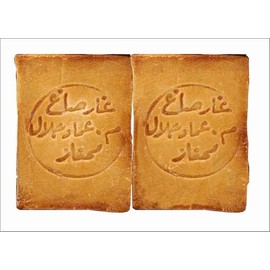 Original Alepposeife mit 16% Lorbeeröl - 2 natürliche Aleppo-Seifen (400 g) - Hand-, Körper-, Gesichts- und Haarseife - Hervorragendes Mittel gegen Hautunreinheiten - Handgefertigt in der Türkei