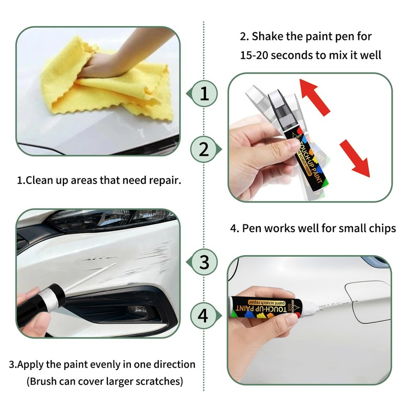 Thunder Grey Metallic(728) Touch Up Paint Pen Compatible with Volvo