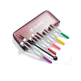Cynamed Tuning Fork Set of 6 -Medical Diagnostic Tuning Fork Color Coded Non-Slip Grip -C128,C256,C512,C1024,C2048 with Silicone Mallet Hammer