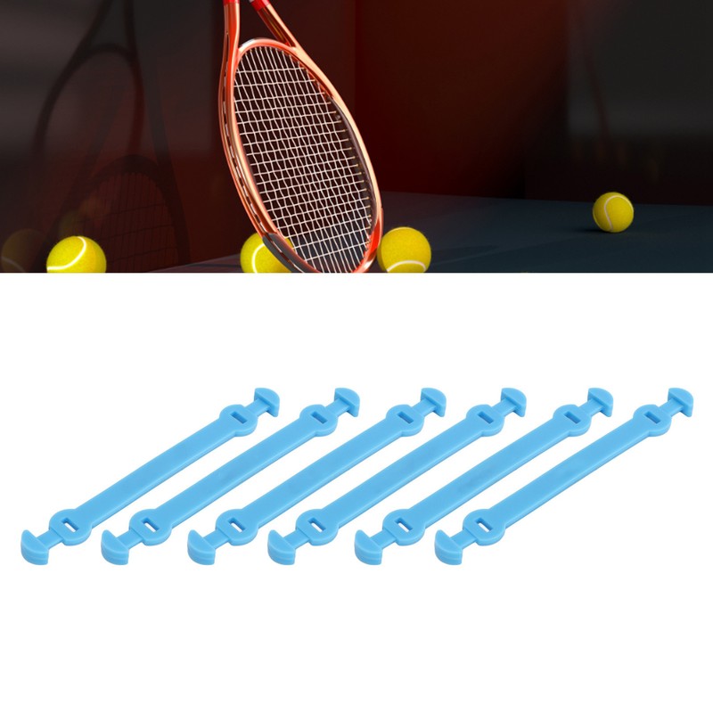 6 Pcs Tennis Racket Vibration Dampeners Long Buckle Tennis Racquet