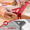 Preciva 3D Speed Square with Pencil, 22.5-90° Multi Angle Combination