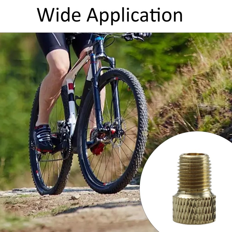 Runseaway 4PCS Brass Presta Valve Adapter, Convert Presta to Schrader