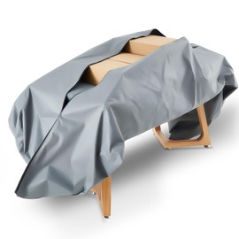 Wowangce 126" x 88" Trade Show Zip Up Table Cover 600D Oxford Trade Show Display Case Body Bag Lockable Showcases Tablecloth with Zipper Padlock for 8 ft Table Vendor Stand Craft Wedding Party(Gray)