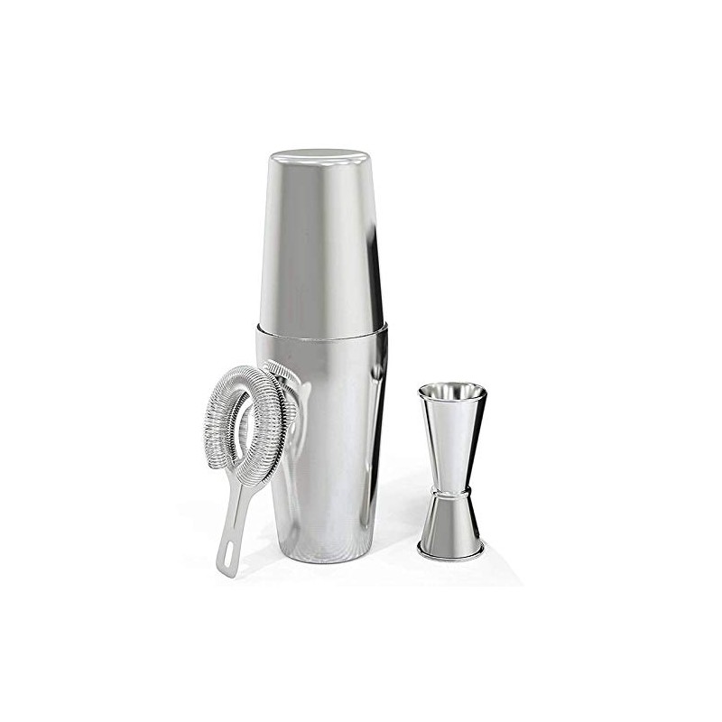 Pylorixz Cocktail Shaker Set: Professional Boston Shaker, Cocktail Strainer and
