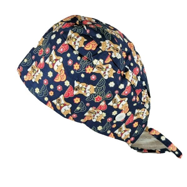 Unbranded Lucky Cat Surgical Unisex Scrub Cap Bouffant Hat Buttons
