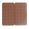 Sowaka 2 Pcs Leaf Shape Chocolate Mold 24 Cavity Brown