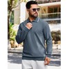 Mens Textured Polo Shirts Long Sleeve Casual Collared Pullover Knit