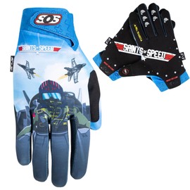 Saints of Speed Mach II Dirt Bike Gloves – Motocross, Mountain Bike, Motorcycle, BMX, Jetski, Sim, Karting, Airsoft, Paintball, Driving & Racing Bike Gloves + Phone & Touch Screen Capable (Large)