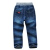 jeans elásticos para niños y niñas con cintura media lavada,