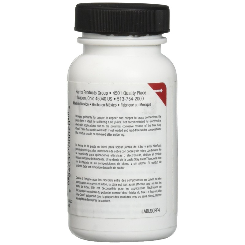HARRIS SCPF4 Stay Clean Paste Soldering Flux, 4 oz. Jar