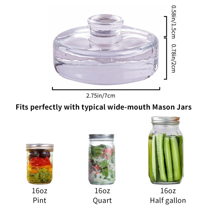 Eleganttime 9 Pack Glass Fermentation Weights with Easy Grip Handle,