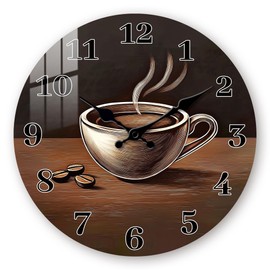 Wooden Wall-Clocks for Living Room - 14 Inch Analog Kitchen Clocks Wall Battery Operated - Vintage Rustic Wall Clock Silent Non Ticking for Bedroom Office Home Decor