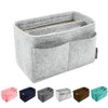 OMYSTYLE Lightgrey Organizer Insert, Felt Tote Bag Organizer Insert with