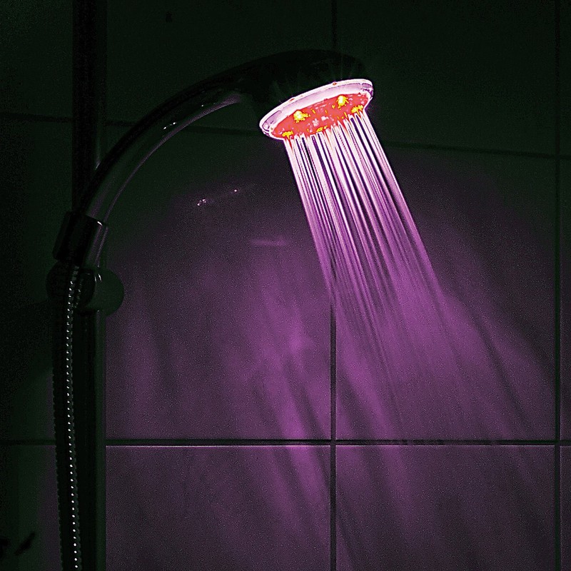Infactory LED Shower Head with Automatic 4–Colour Changer