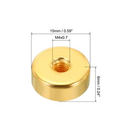 PATIKIL M4x0.7 Cap Nut, 10 Pack Acorn Nut Screw Cap Insert Bolt Cover Flat Female Thread Decorative Hardware Fittings Light Fixtures Electrophoretic Gold