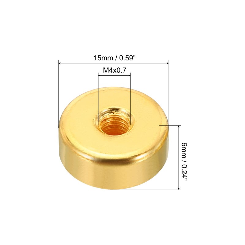 PATIKIL M4x0.7 Cap Nut, 10 Pack Acorn Nut Screw Cap