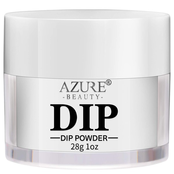 AZUREBEAUTY Dip Powder Clear Color(1oz) for French Nail Manicure Nail Art, Non-Tocix & Odor-Free, without UV LED Lamp Cured, Long Lasting