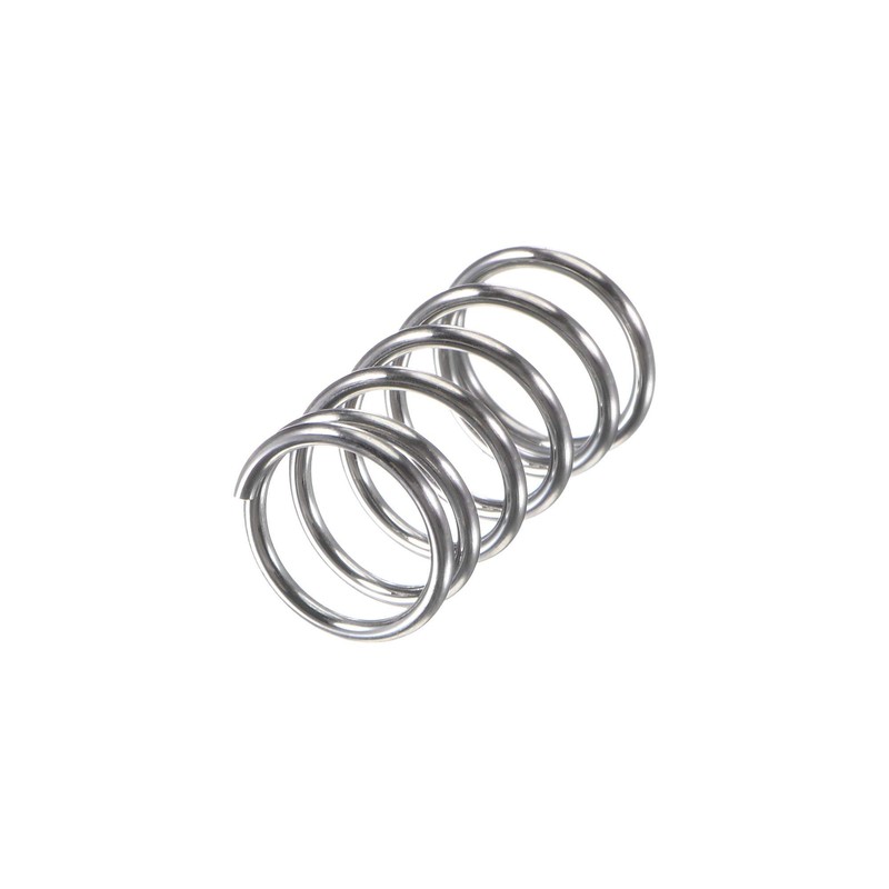 sourcing map Compression Spring,304 Stainless Steel,8mm OD,0.8mm Wire Size,9mm Compressed