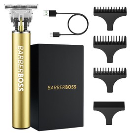 BarberBoss Haarschneider für Herren, Bartschneider, Bartschneider für Herren, wiederaufladbar, Gesichtstrimmer, Stoppel-Trimmer, Präzisions-Haarschneider, Herren-Detail-Trimmer