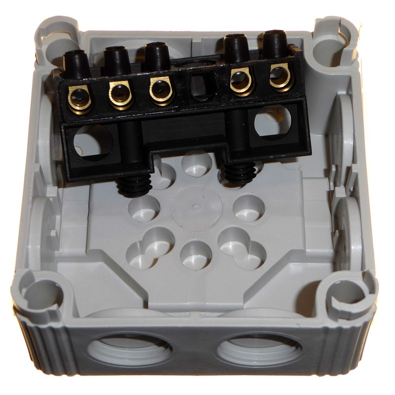 5pk Wiska Combi 308/5 Grey Outside Junction Box with Terminal