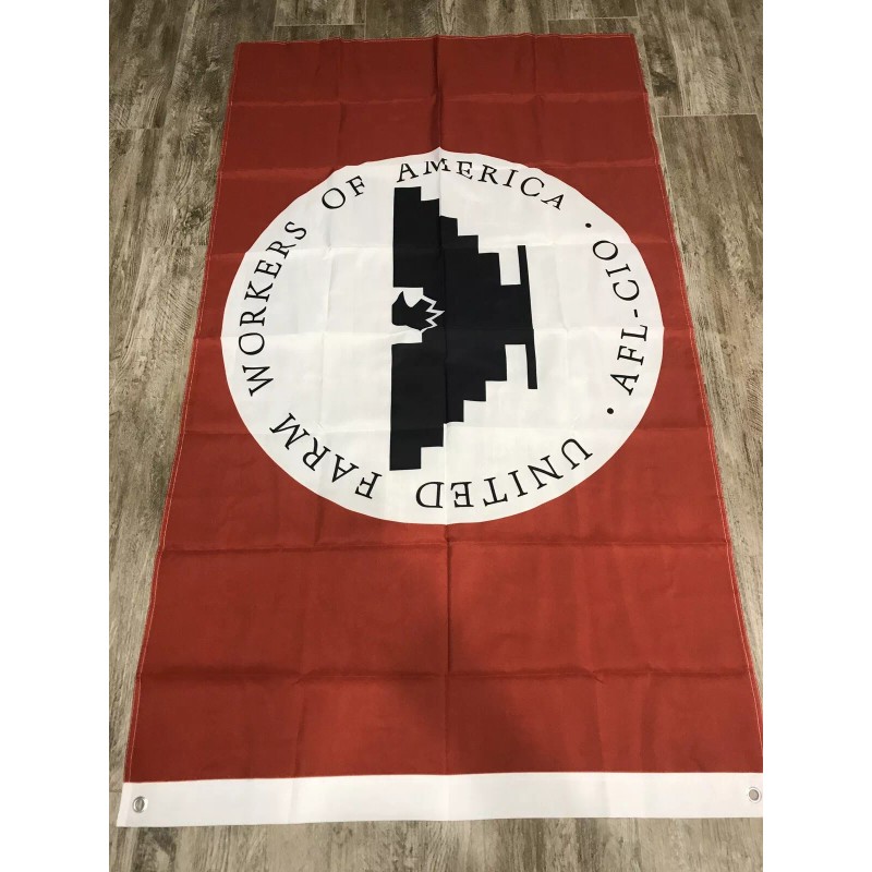 Unbranded United Farm Workers Flag 3x5ft UFW Union Black Eagle