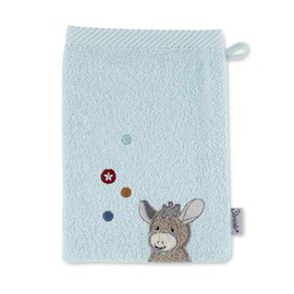 Sterntaler Emmi the Donkey Wash Mitt, Size: 21 x 15 cm, Medium Blue 7202070