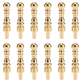 12pcs Cribbage Board Pegs, Gold Brass Metal Cribbage Pegs Crib Board Pins Fit 1/8 Inch Holes Peg Board Game Cribbage Accessories for Traditional Cribbage Board Game ﻿