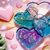 4Pcs Diamond Edge Heart Coaster Molds, Unique Silicone Molds for