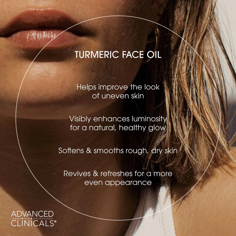 Advanced Clinicals Turmeric Oil Serum For Face | Facial Skin