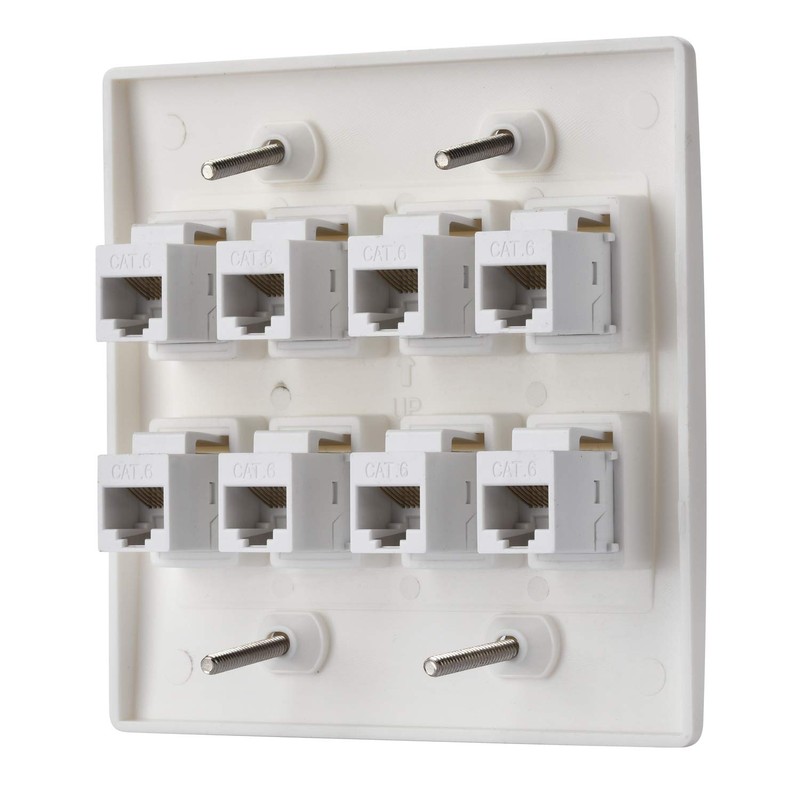 IBL - Cat6 Keystone Ethernet Wall Plate Female to Female