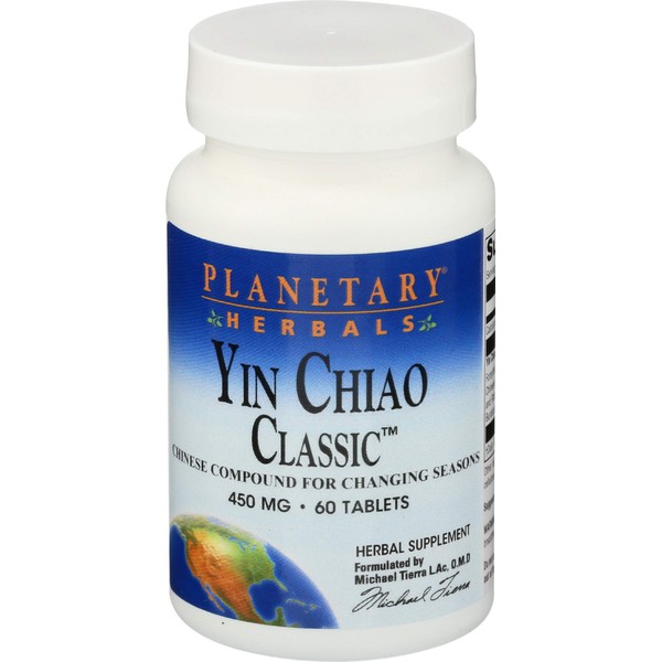 Planetary Herbals Yin Chiao Classic Tablets, 450 mg, 60 Count