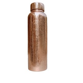 Pure Etching Copper Water Bottle 34 Oz Ayurvedic Leak Proof Copper Vessel for Drinking Embossed Water Bottle For Sports, Yoga Diwali gift Capacity1 liter