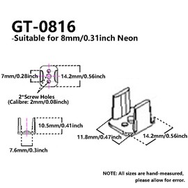 Paquete de 100 clips de montaje de silicona de neón para tira de luz LED, clips de soporte, abrazaderas de fijación, accesorios para tira de luz LED para luz de 8 mm