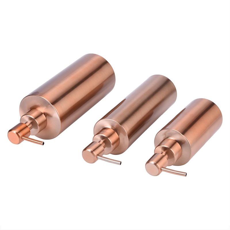 Soap Dispenser Copper 304 Stainless Steel Rose Gold Soap Bottle,