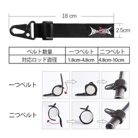 HERCULES Spiral Cord, Butt Rope, Maximum Stretch, 165.4 inches (420 cm), Load Capacity 59.7 lbs (27 kg), Ended Carabiner, Curl Cord, Wireed, Fall Prevention, Rust Resistant, Rod Belt, Safety Rope, Fishing Rod Belt, Fishing Rod, Drop Prevention Cord, Wire