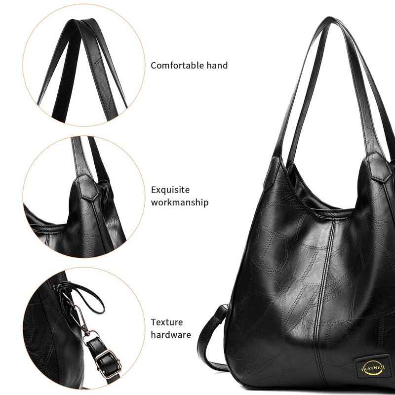 I IHAYNER Soft Vegan Leather Bags Large Capacity Handbag Multiple