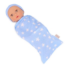 LullaBaby – 14-inch Realistic Baby Twin Dolls & Sleep Sacks– Fair Skin Tones & Brown Eyes – Star & Floral Swaddles – Hat & Headband – Toys For Kids Ages 2+ & Up