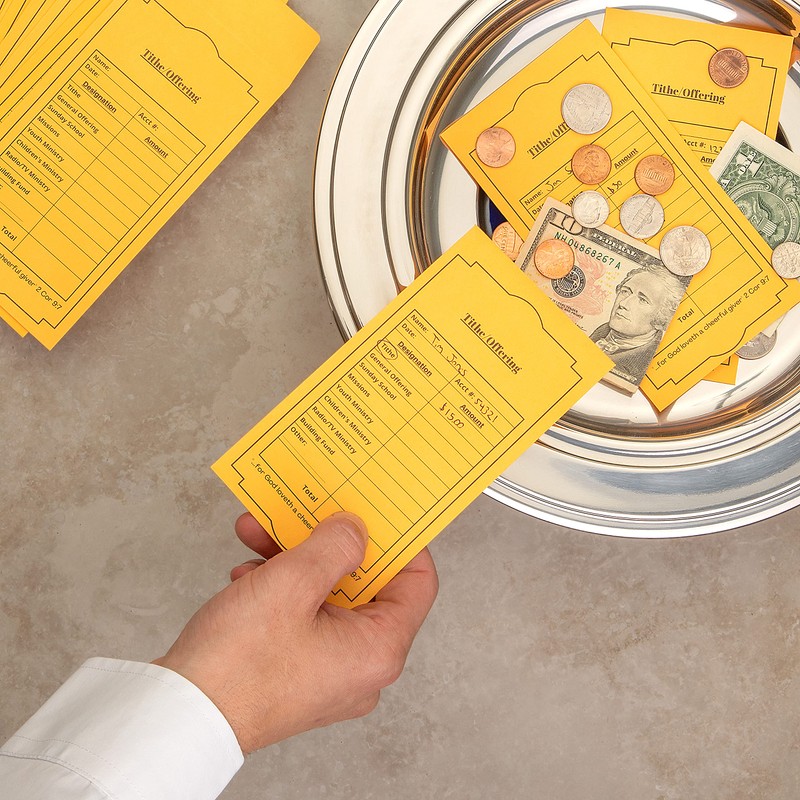 Christian Church Tithing Envelopes Self-Seal (500 Pack) - 6.5"x3.5" Offering