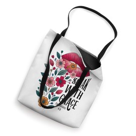 Bible Quote Speak With Grace, Christian Women Tote Bag