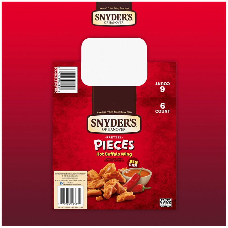 Snyder's of Hanover Pretzel Pieces, Hot Buffalo Wing, 3.25 Oz,