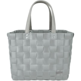 Shopping Bag / Carry Bag with Handle - Plastic Shopping Basket - Robust and Durable, lightgrey
