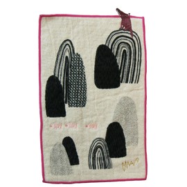 Kusunoku Bridge Woven Morita MiW Small Pocket Handkerchief, Purple A-64791-86-PAP, 6.1 x 9.8 inches (15.5 x 25 cm)